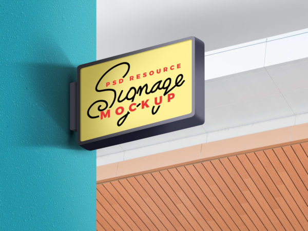 Store Wall Signage Mockup