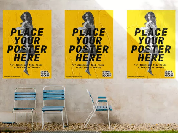 3 Urban Poster Mock Ups