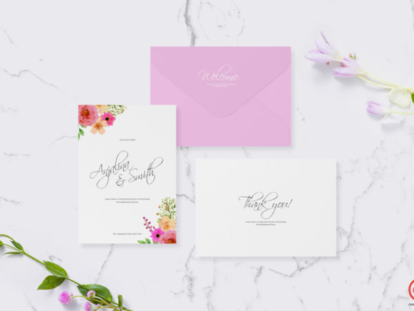 Wedding and Greetings Card Mockup