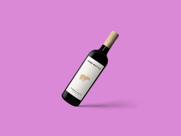 Wine Label Bottle Mockup Free