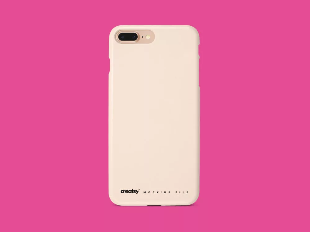 iPhone 8 plus Plastic Case Mockup
