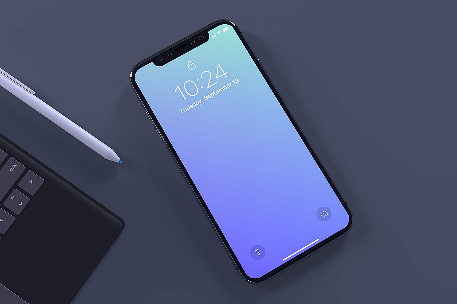 Download iPhone X Top View | Free Mockup