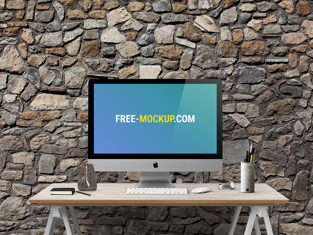 Apple iMac 27-inch Mockup Free