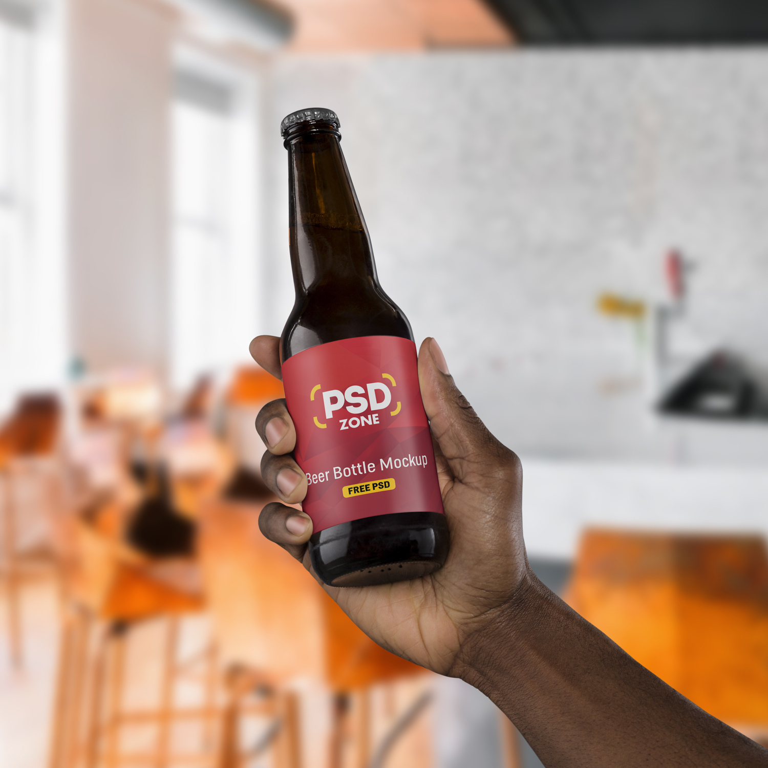 Download Beer Bottle Label Mockup | Free Mockup