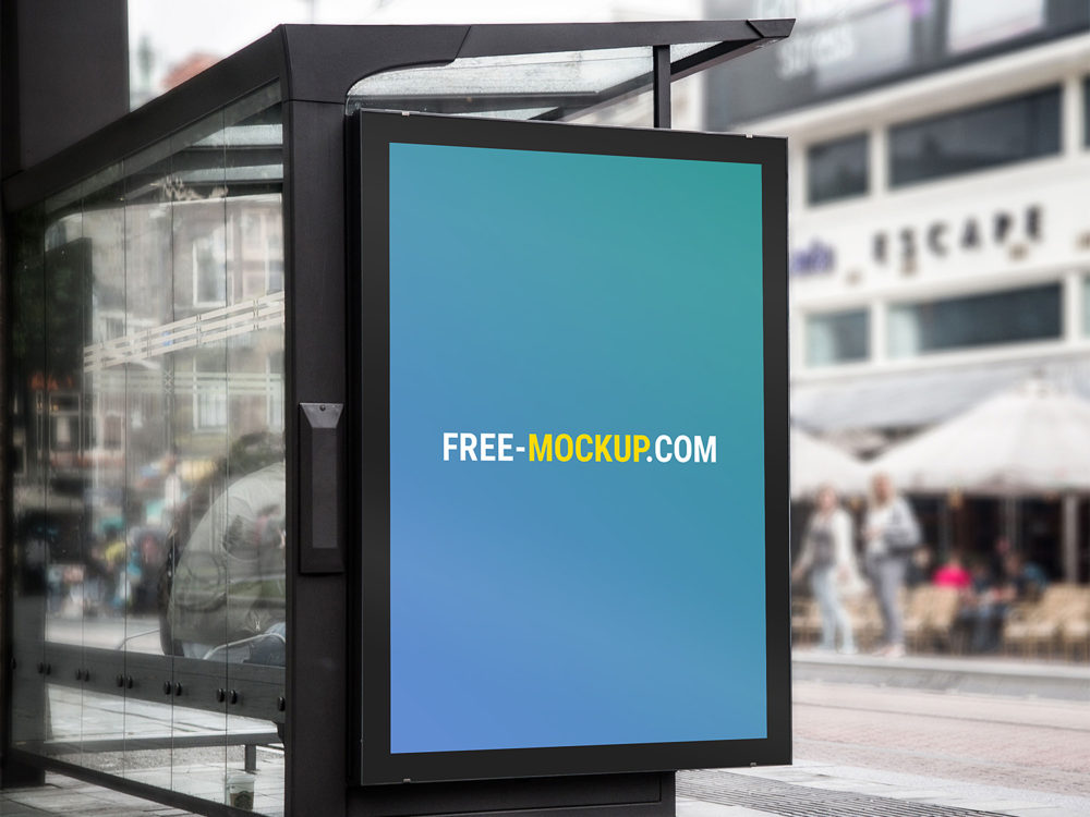 Bus Stop Branding Mockup