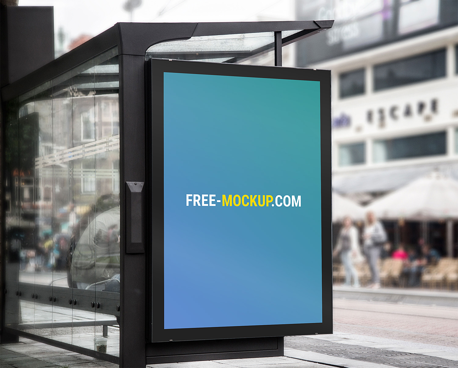 Download Bus Stop Branding Mockup | Free Mockup
