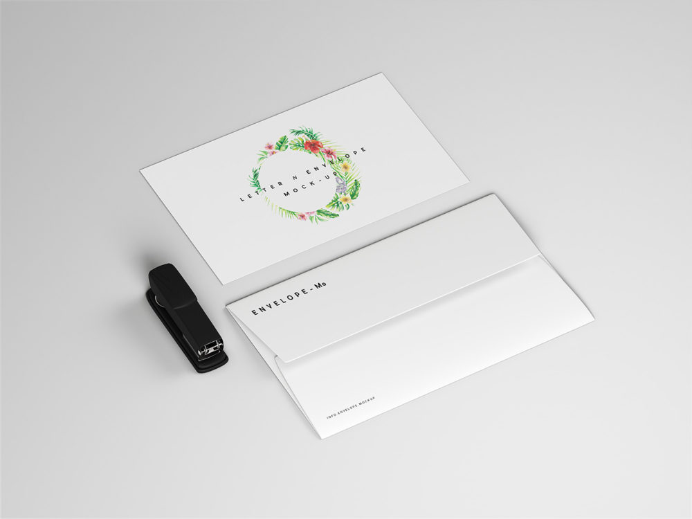 Envelope and Letter Mockup Free