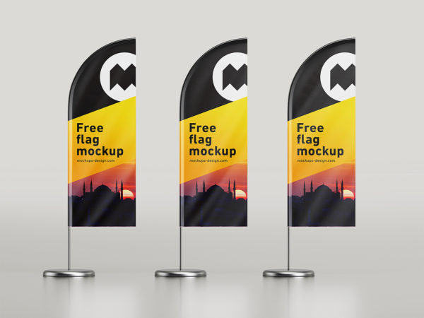 Feather Flag Mockup Free