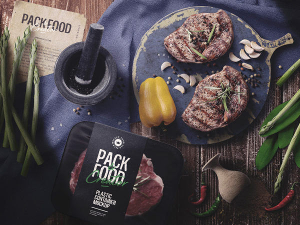 Food and Pack Free Scene PSD