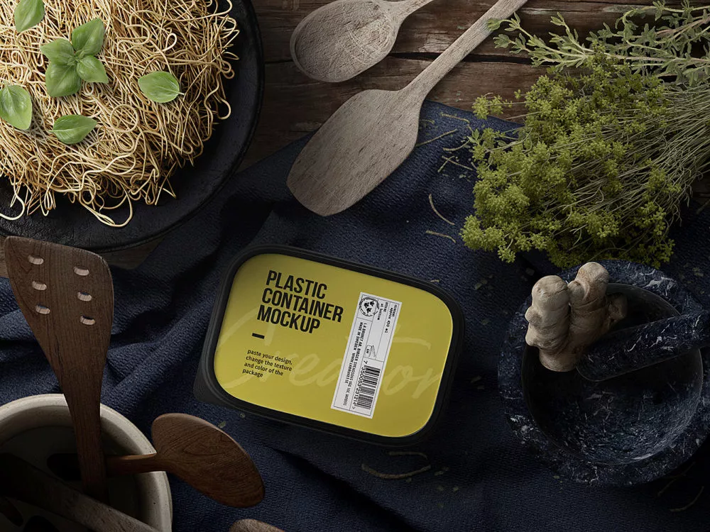 Food and Pack Free Scene PSD