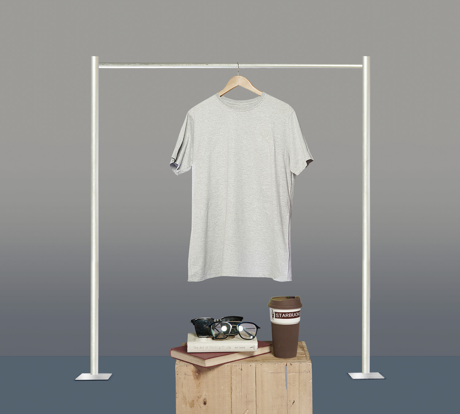 Download Free-Grey-Hanging-T-Shirt-Mockup | Free Mockup