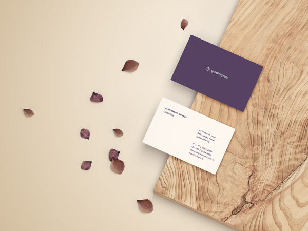 Front and Back Business Card Mockup