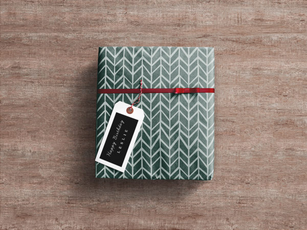Gift Wrap Box Mockup Free. Gift packaging