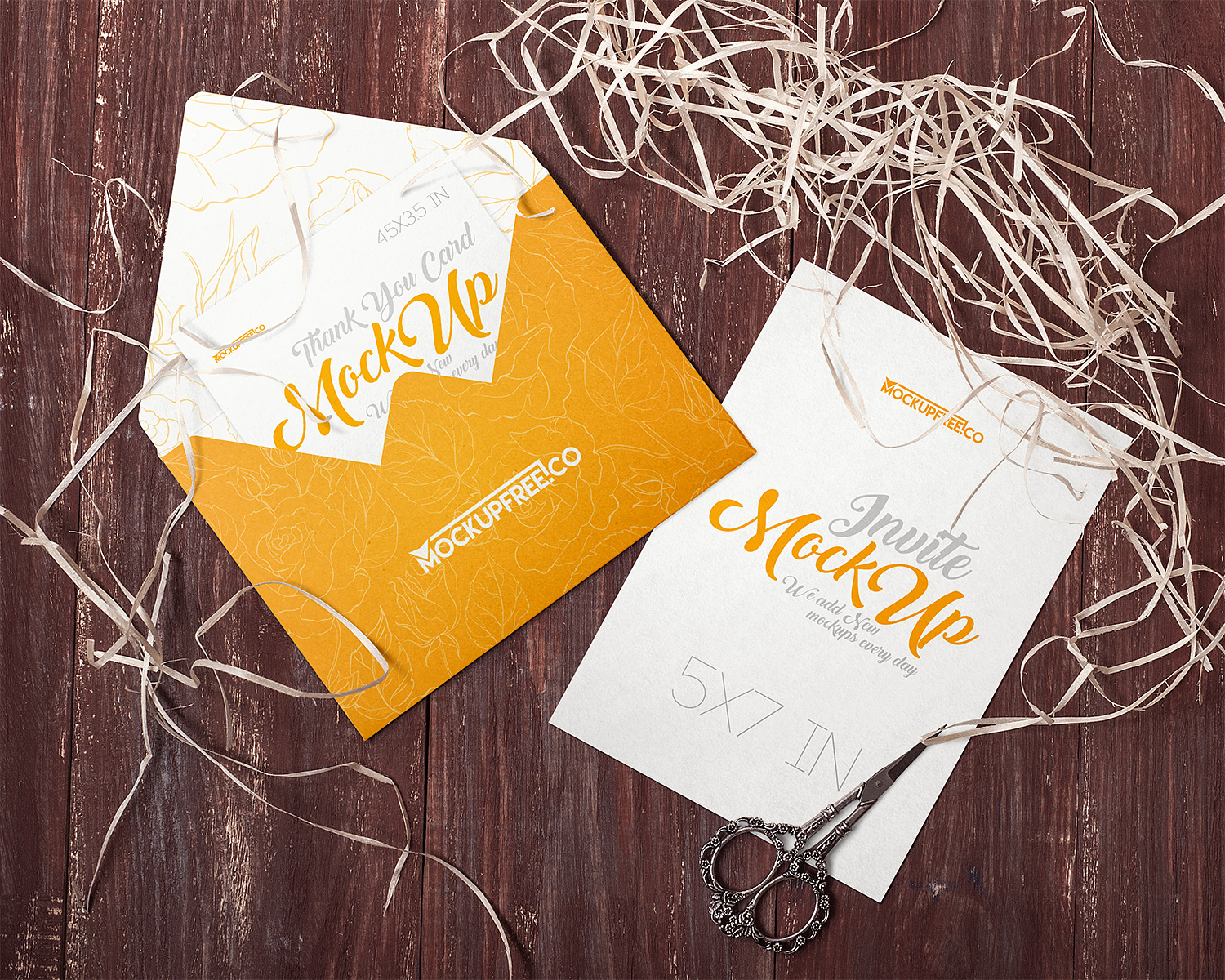Download Invitation And Envelope Psd Mockups Free Free Mockup PSD Mockup Templates