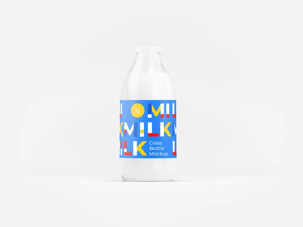 Milk Bottle Mockup Free