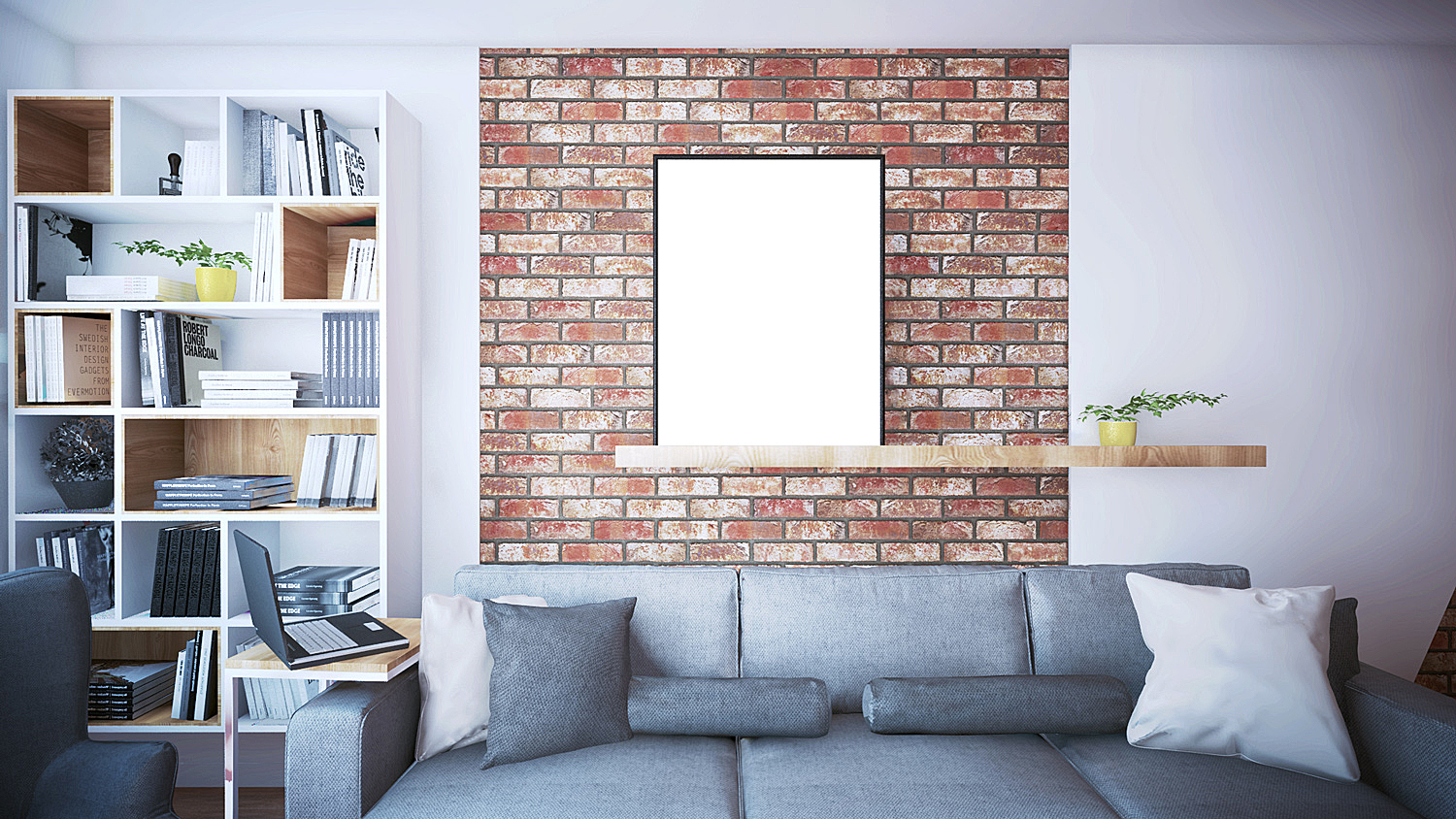 Download Poster On Shelf Mockup | Free Mockup