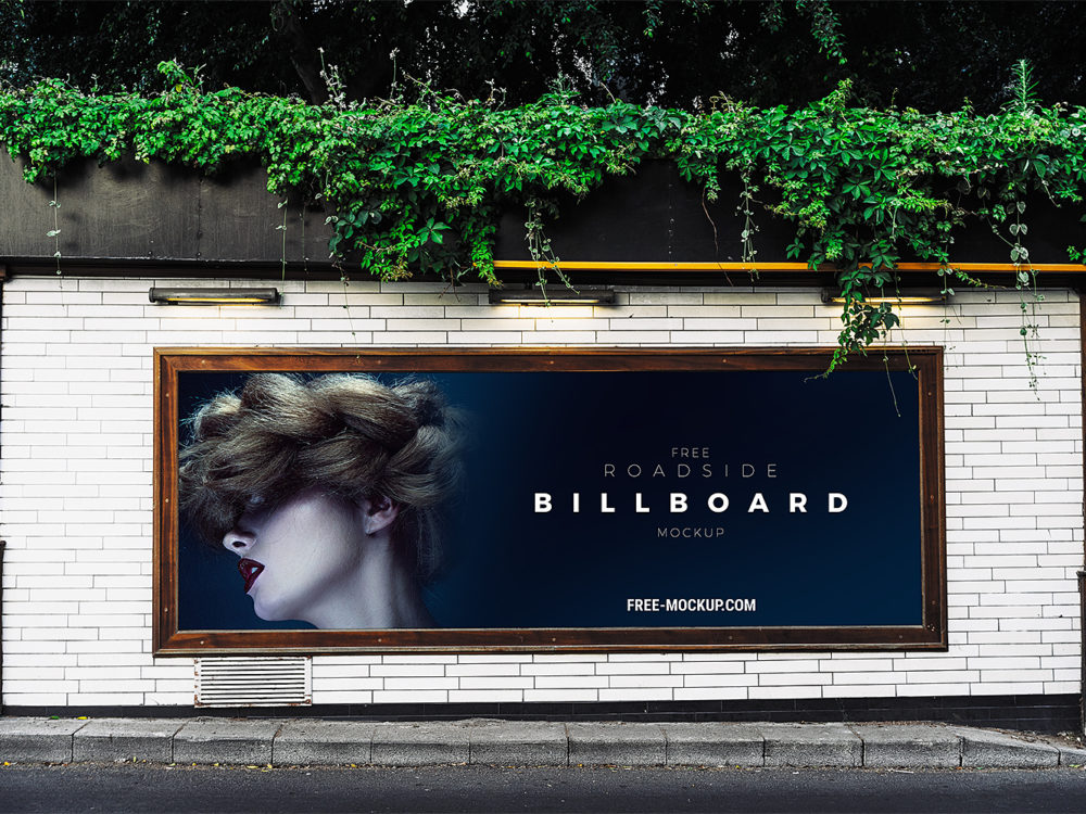 Roadside Advertisement Billboard Mockup