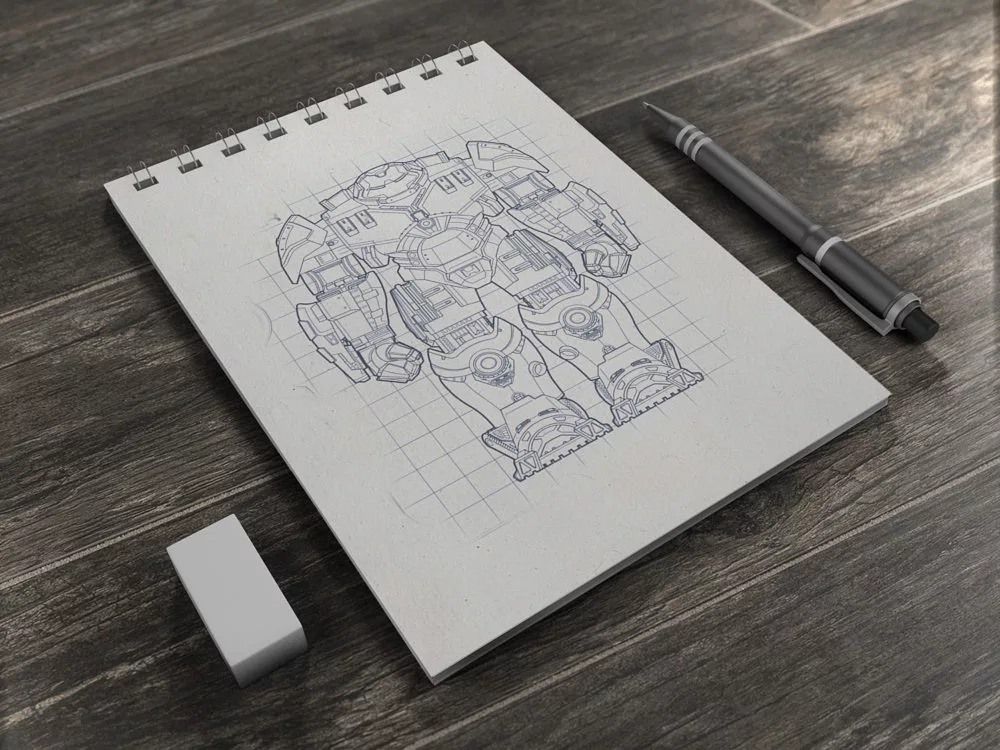 Sketchbook Mockup Free