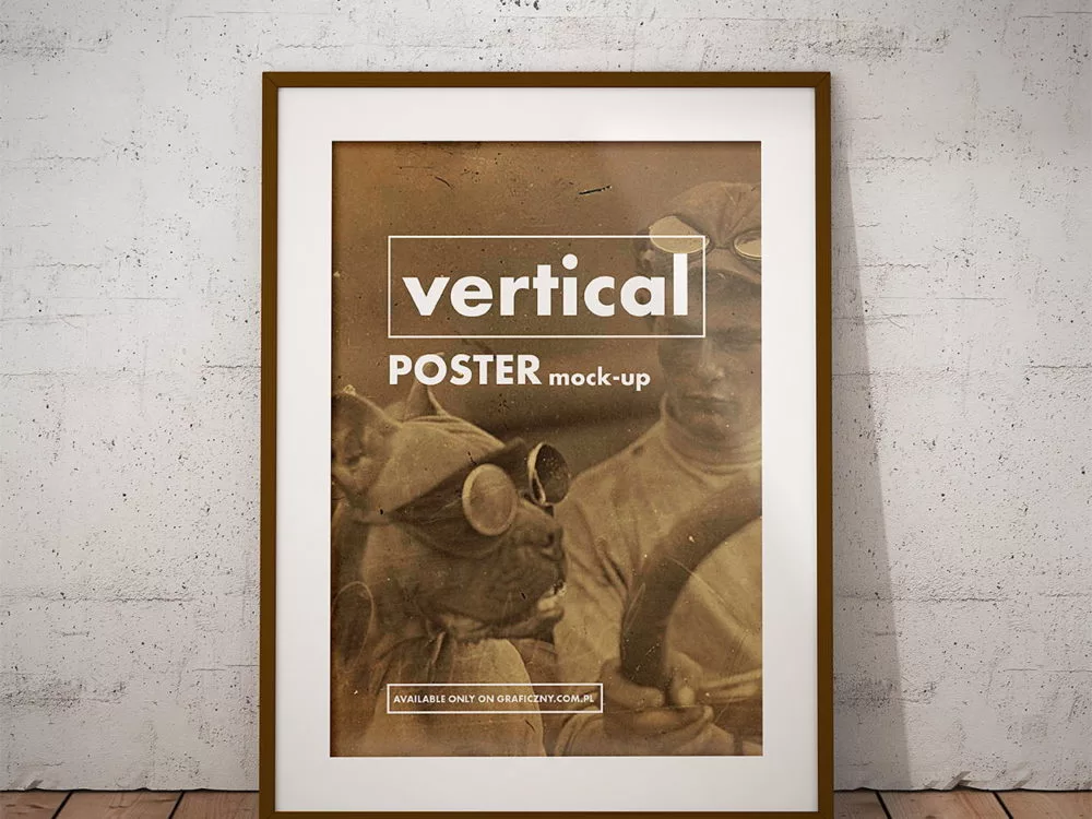 Vintage Posters Frame Mockup Free