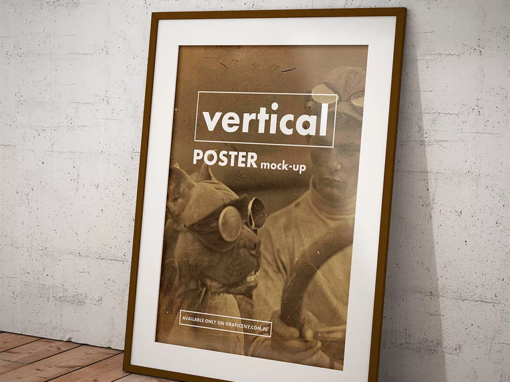 Vintage Posters Frame Mockup Free