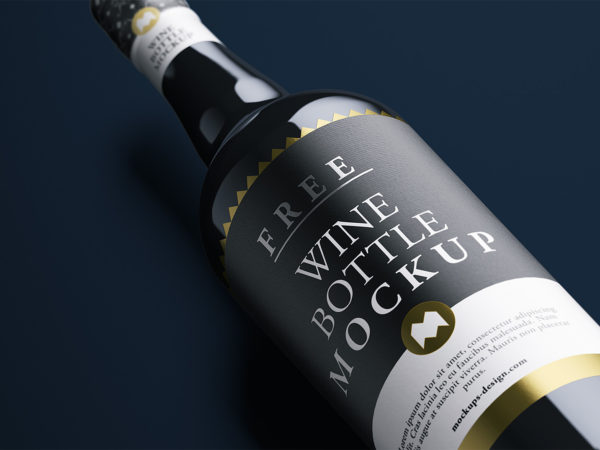 Wine Bottle Mockup Free