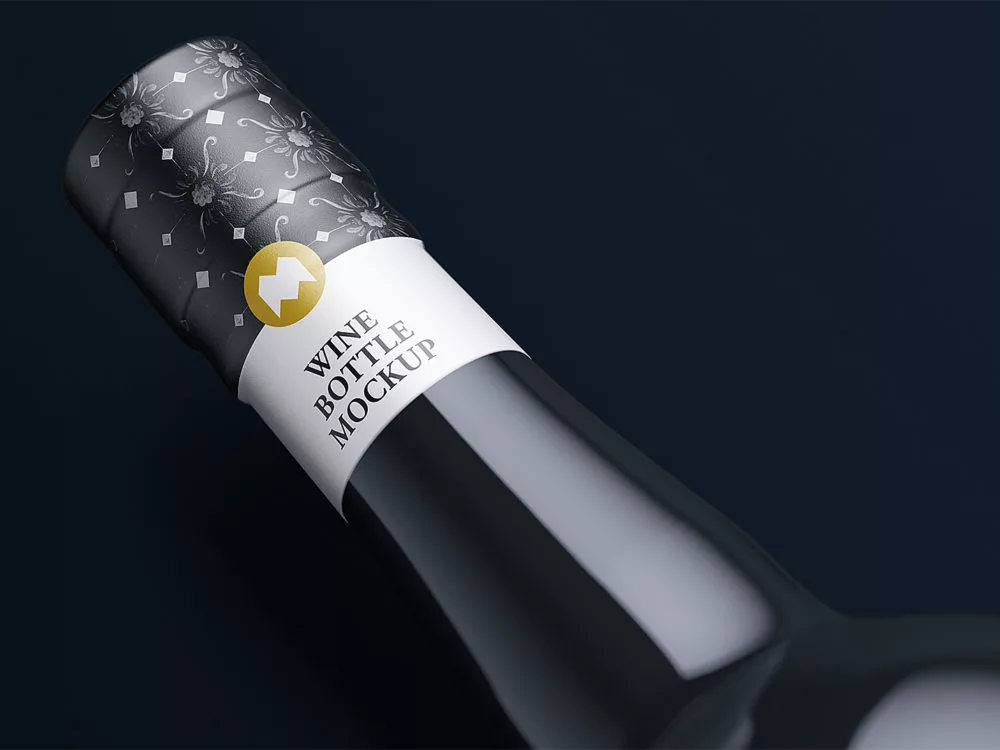 Wine Bottle Mockup Free