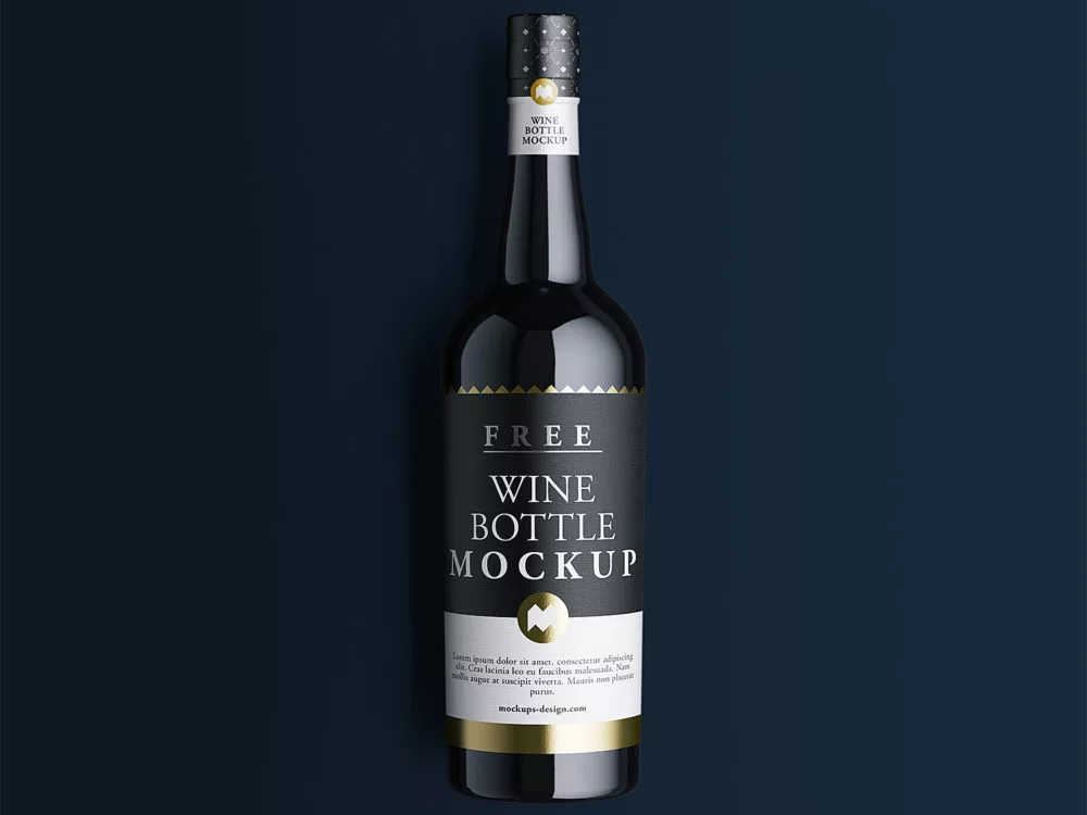 Wine Bottle Mockup Free