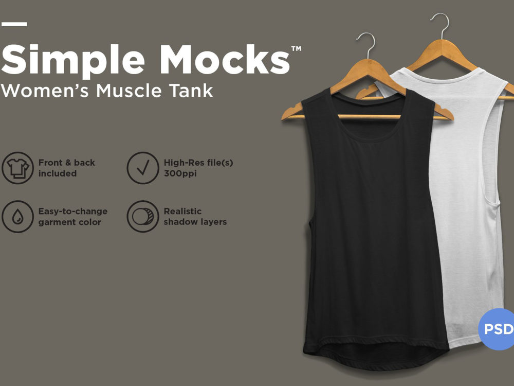 Download Women's Muscle Tank Mockup | Free Mockup