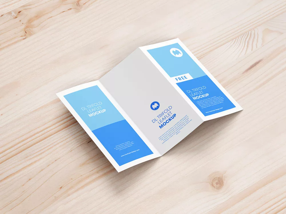 Trifold Leaflet Mockup Free