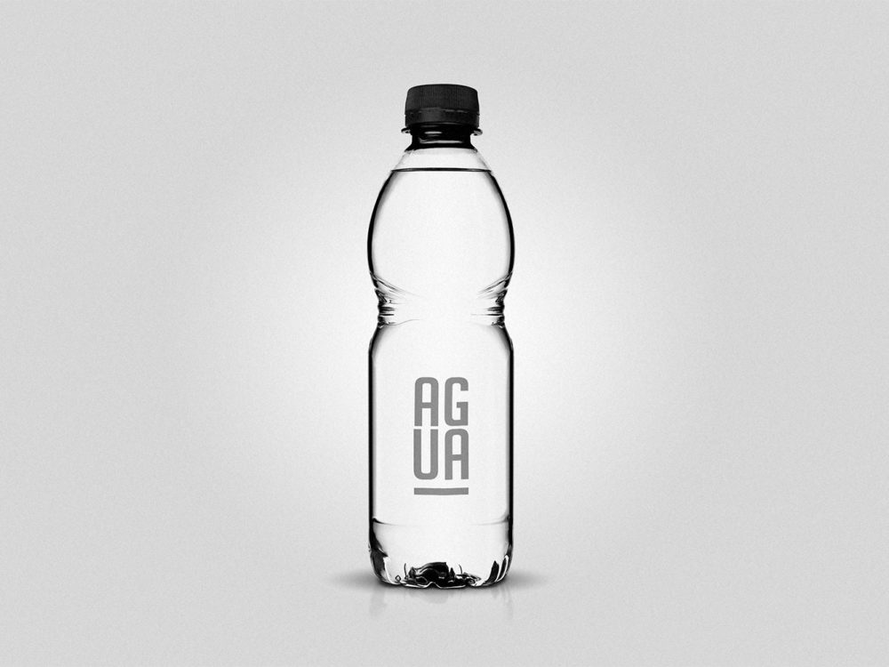 Clear Plastic Bottle Mockup