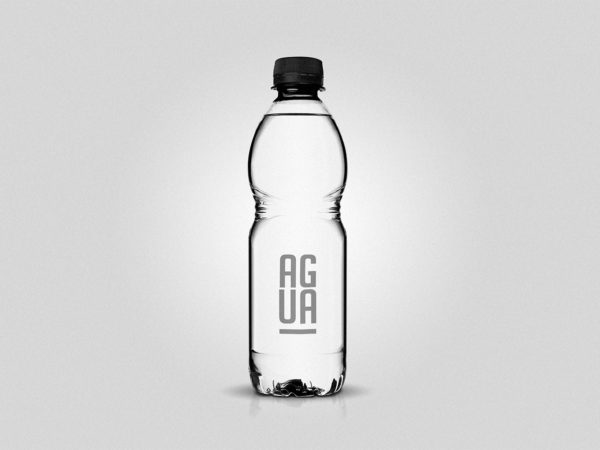 Clear Plastic Bottle Mockup