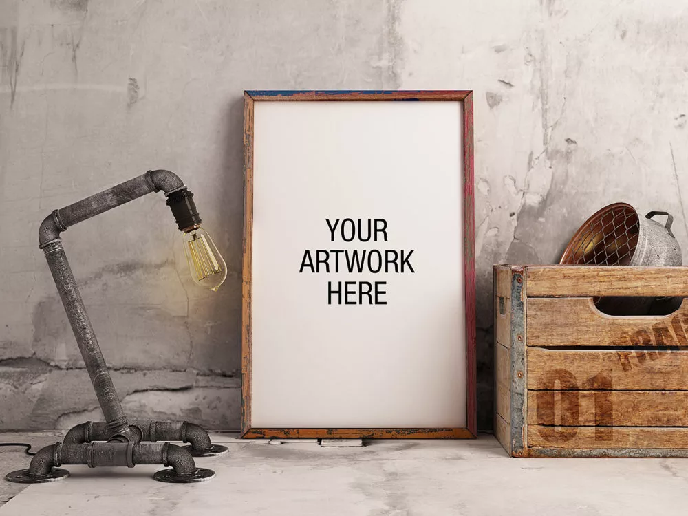 Frame Mockup Free Industrial Style