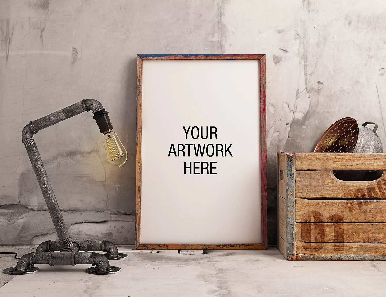 Frame Mockup Free Industrial Style Free Mockup