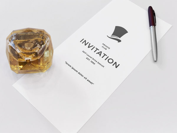 Invitation Mockup Free PSD