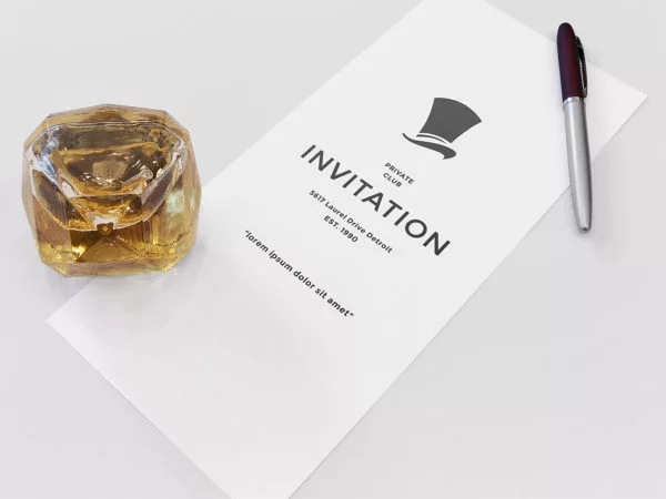 Invitation Mockup Free PSD