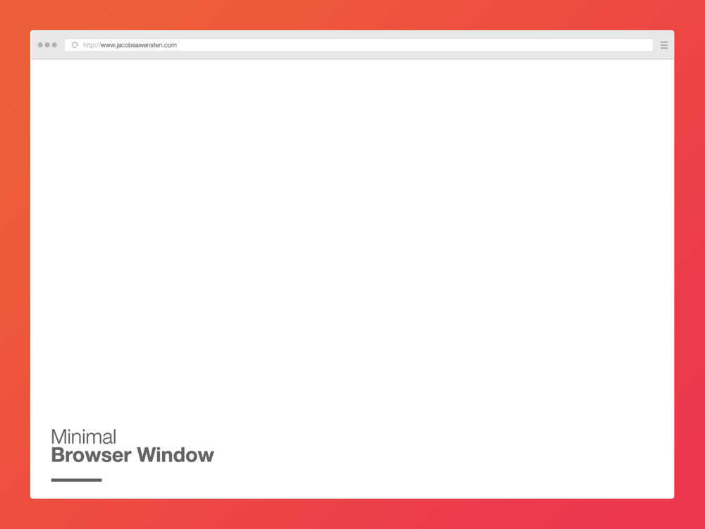 Minimal Browser Mockup PSD