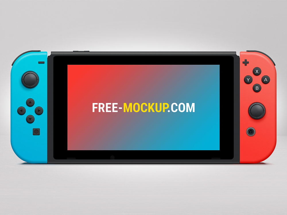 Nintendo Switch Mockup Free PSD