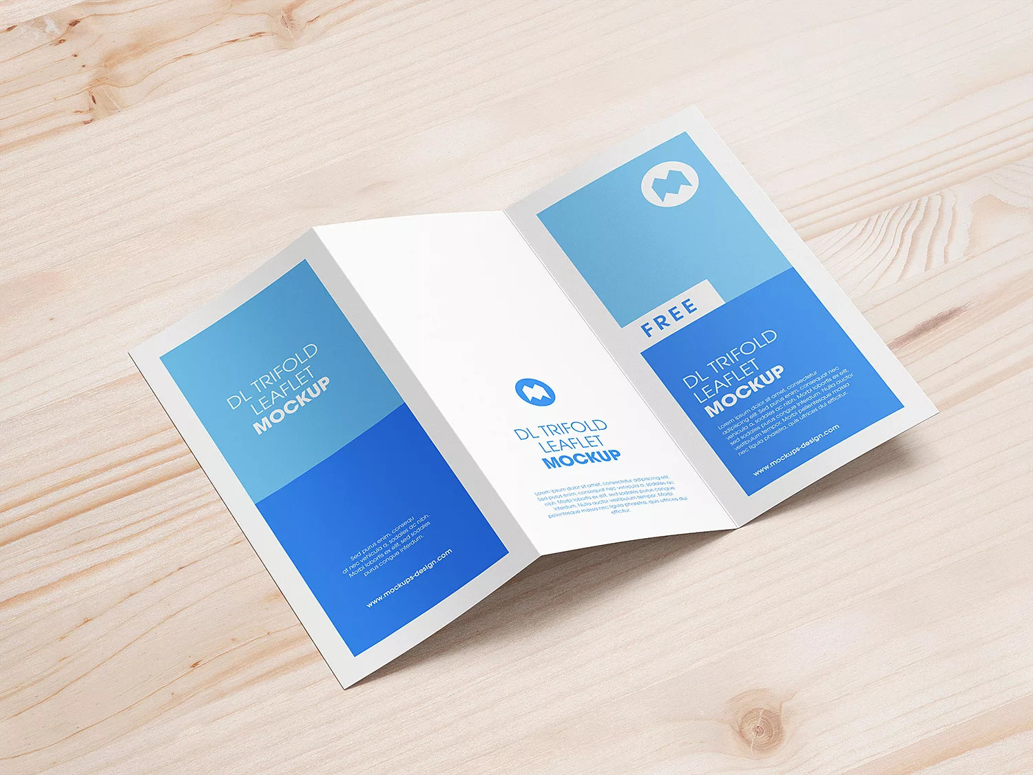 Trifold Leaflet Mockup Free Free Mockup