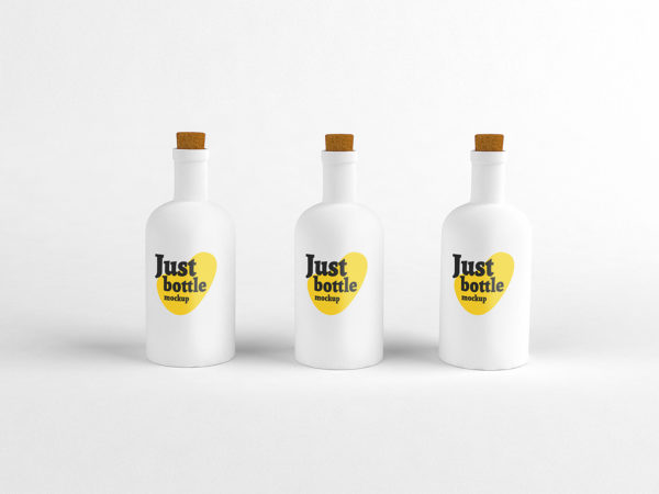 White Matte Bottle Mockup