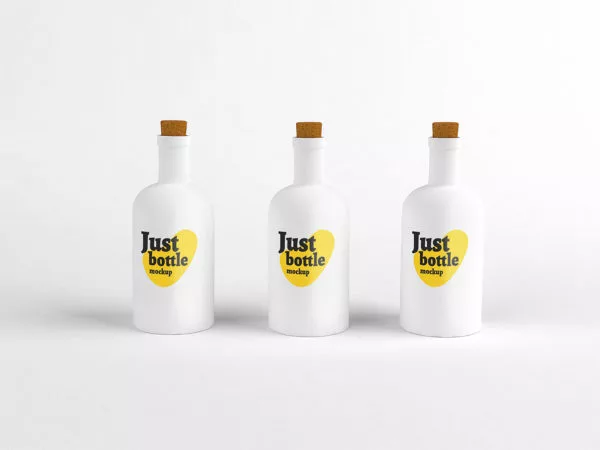 White Matte Bottle Mockup