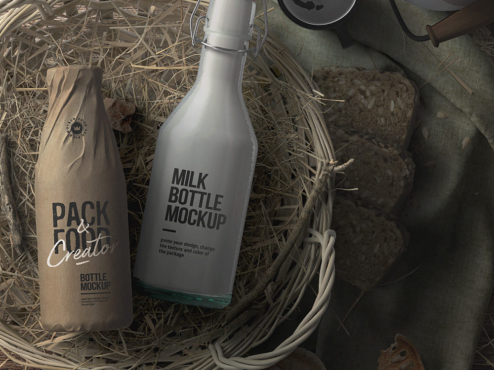 Farmer Food Packaging Mockup Free