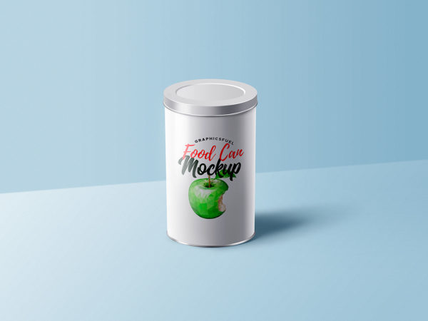 Food Can Tin Mockup PSD