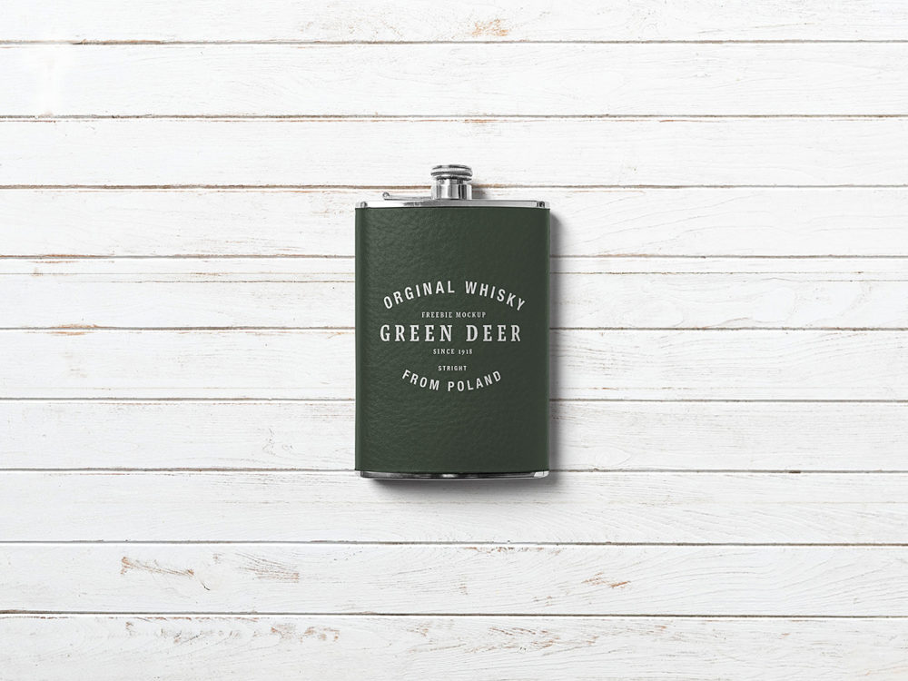 Hip Flask Mockup Free