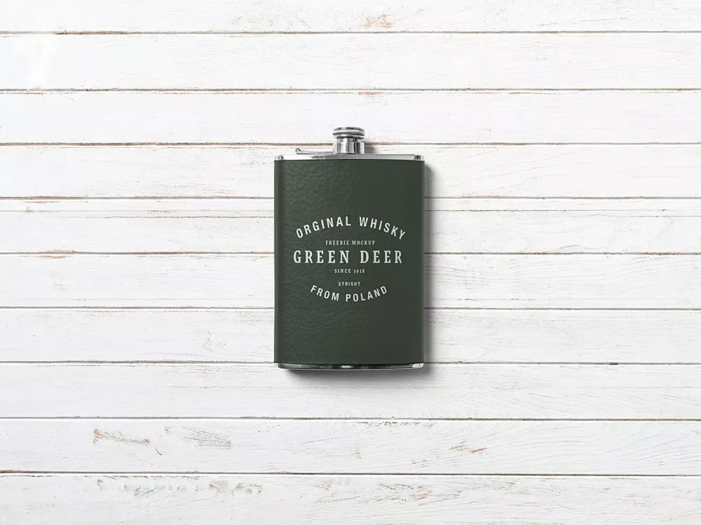 Hip Flask Mockup Free
