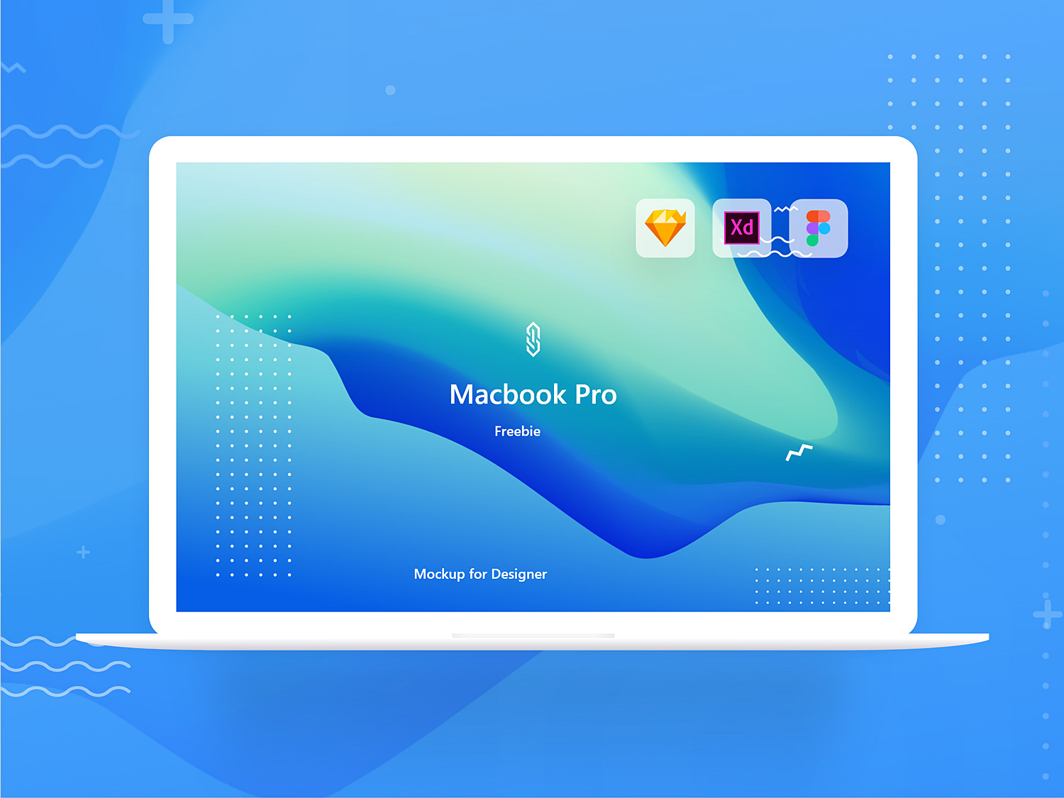MacBook Pro Mockup Freebie. XD Sketch and Figma 03