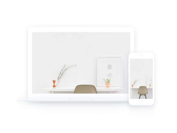 MacBook and iPhone White Sketch Mockup