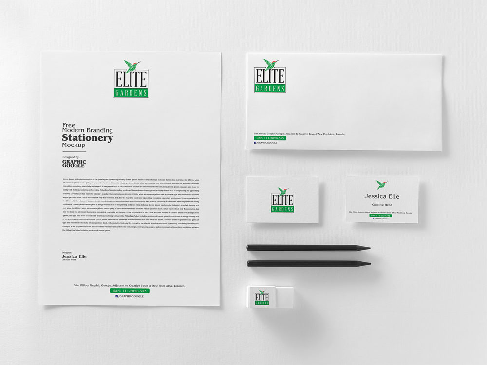 Modern Stationery Branding Mockup Free