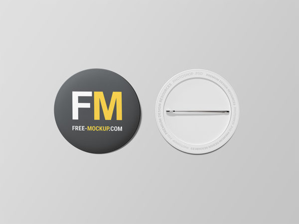 Pin Button Badge Mockup