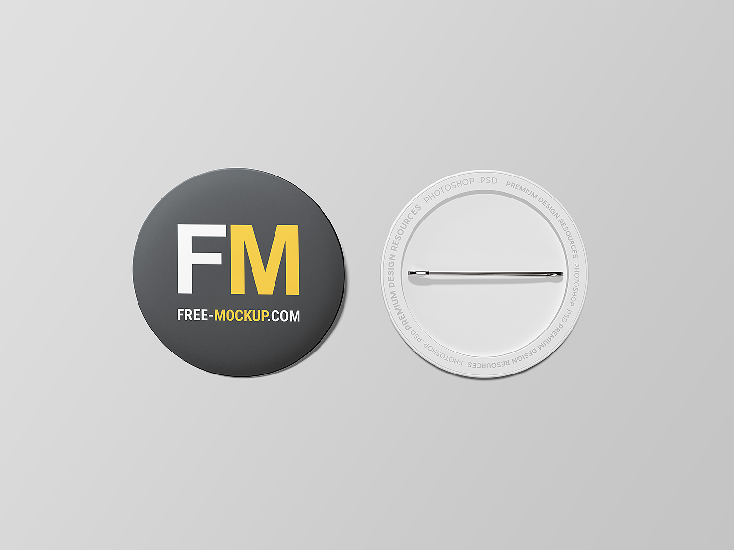 Download Pin Button Badge Mockup | Free Mockup