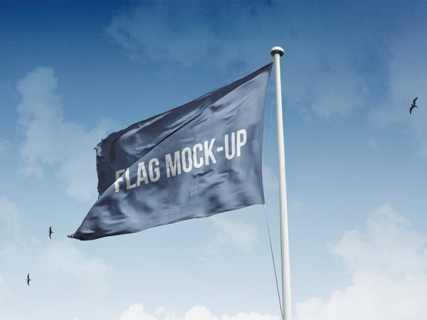 Realistic Flag Mockup Free